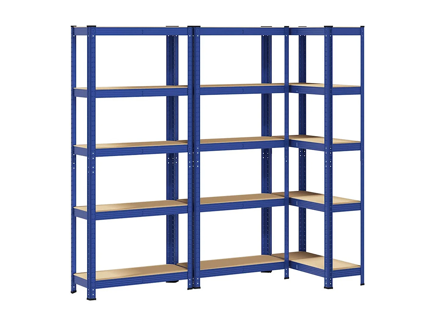 étagères de rangement à 5 niveaux 3 pcs Bleu