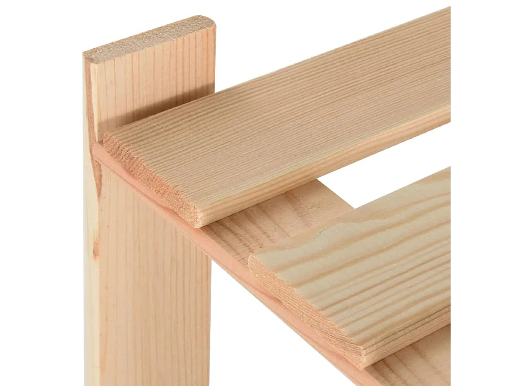 Scaffale portaoggetti a 3 ripiani 80x28,5x90 cm Legno di pino massello