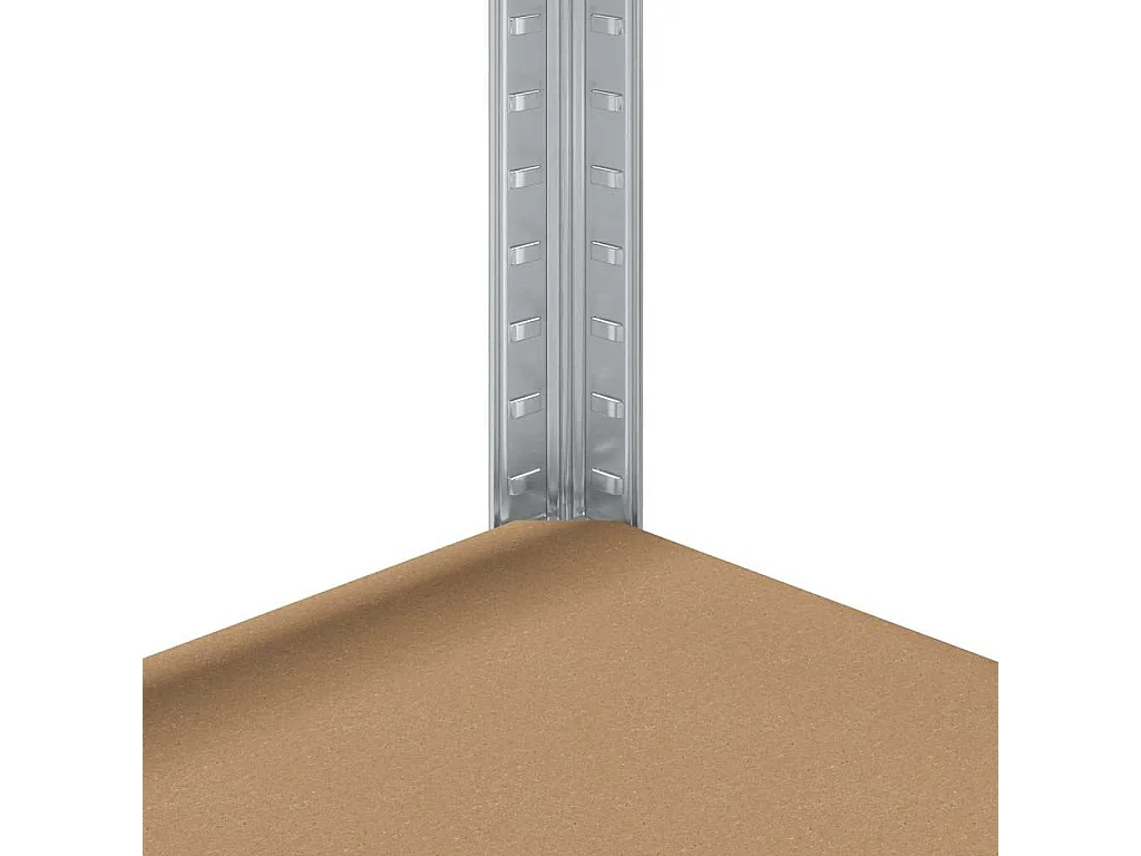 5-stöckige Lagerregale, 4-tlg., Stahl, Holzwerkstoff