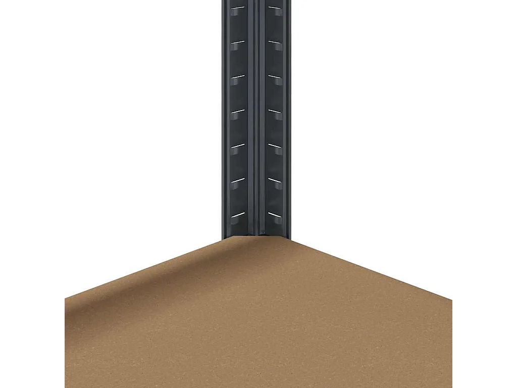 Scaffali portaoggetti a 5 ripiani 2 pezzi in acciaio antracite e legno