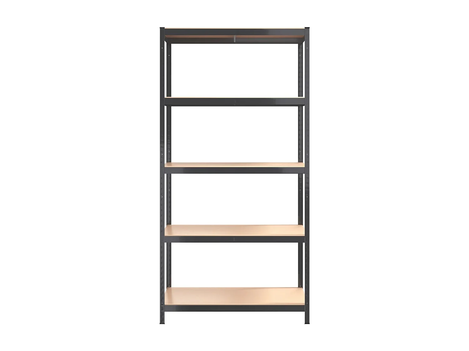 Prateleiras de 5 níveis 3 peças de aço antracite e madeira projetada