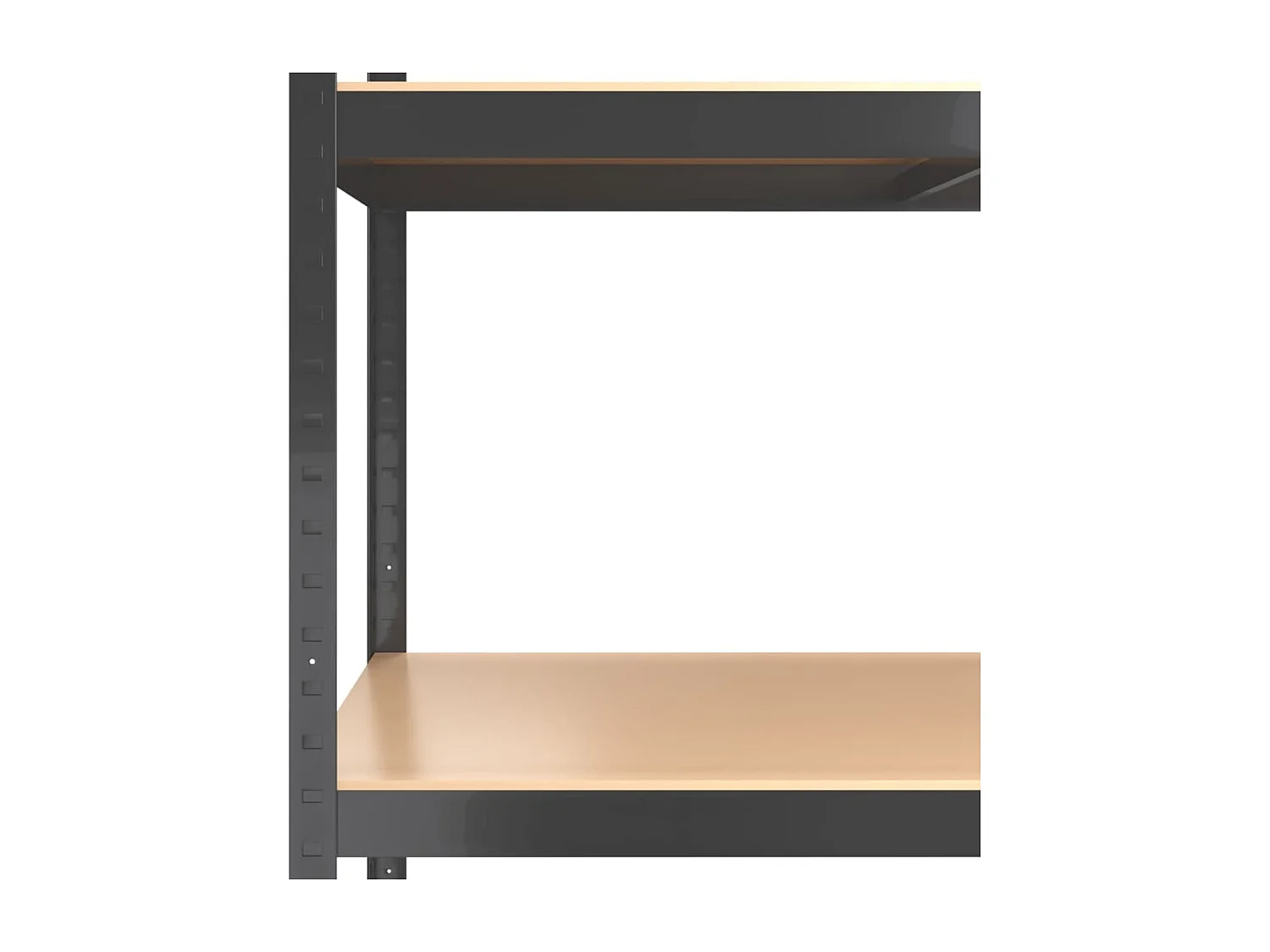 Prateleiras de 5 níveis 3 peças de aço antracite e madeira projetada