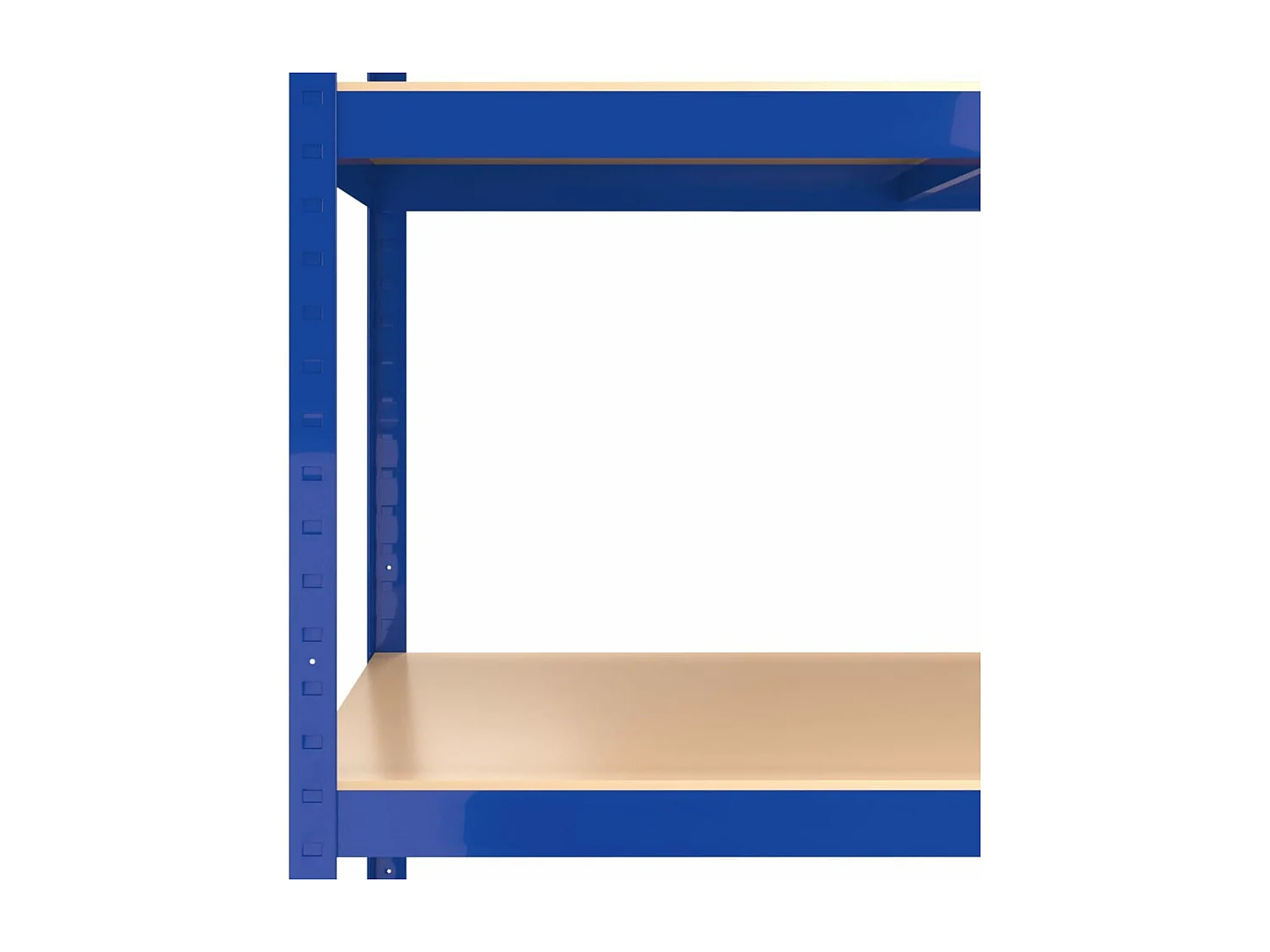 étagères à 5 niveaux 3 pcs Bleu Acier et bois d'ingénierie