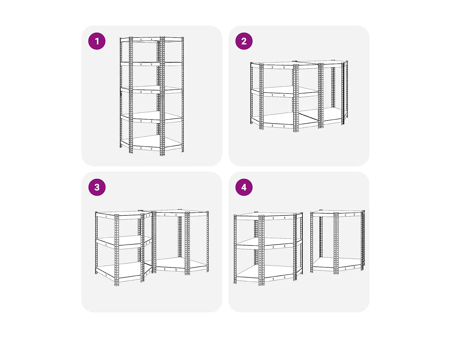 Eckregal 5-stöckig Anthrazit Stahl Holzwerkstoff