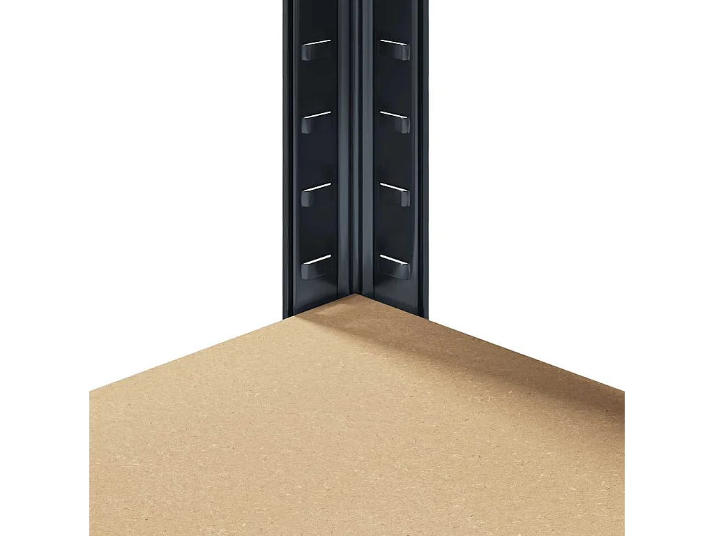 Eckregal 5-stöckig Anthrazit Stahl Holzwerkstoff