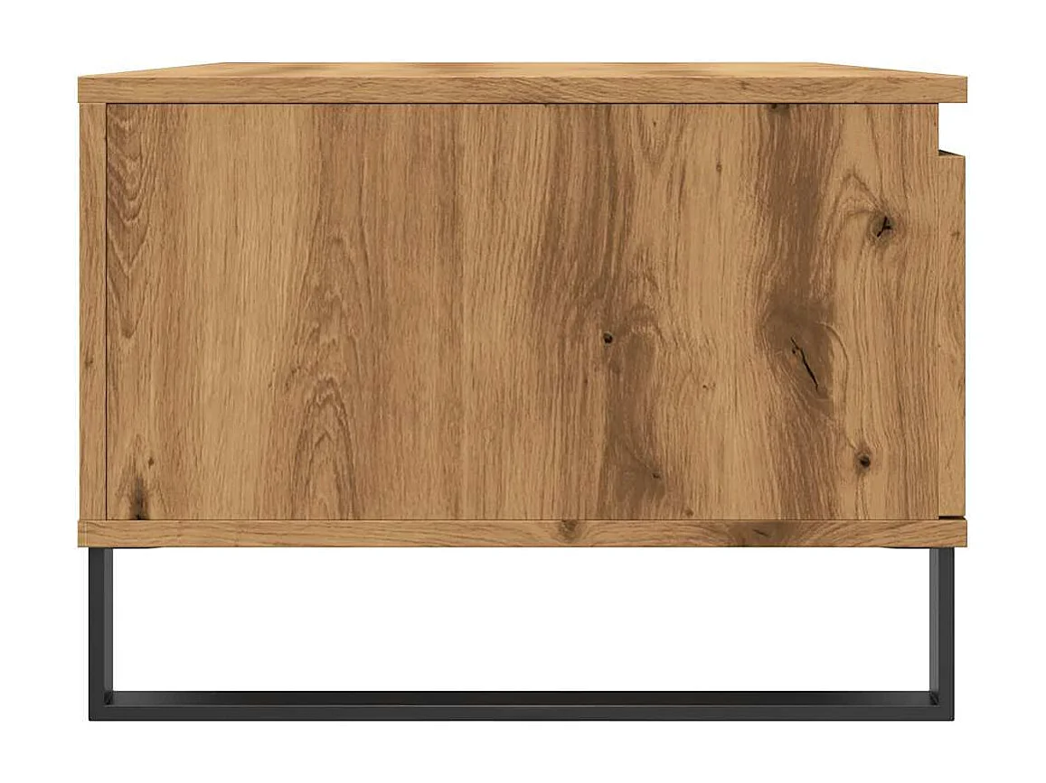 Mesa de centro feita à mão em carvalho 90x50x36,5 cm madeira de engenharia