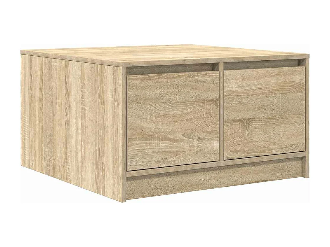 Tavolino con cassetti rovere sonoma 70,5x70x40 cm