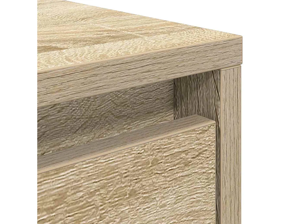Tavolino con cassetti rovere sonoma 70,5x70x40 cm