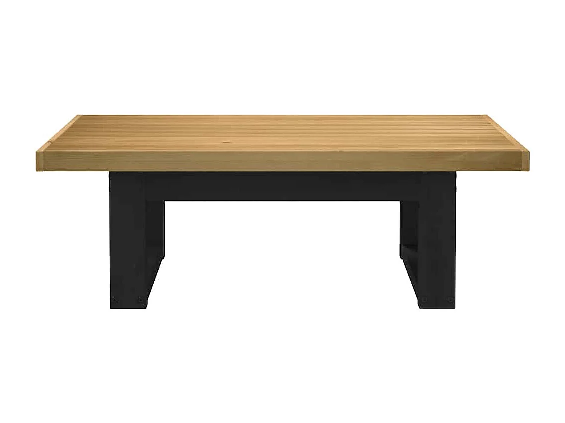 Table basse NOAIN pieds en forme de U 120x60x40 cm massif pin