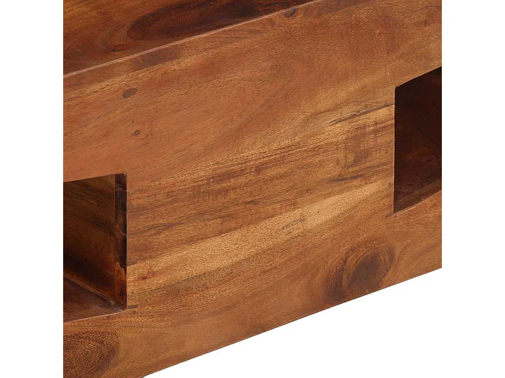 Tavolino 90x60x30 cm in legno massello di acacia