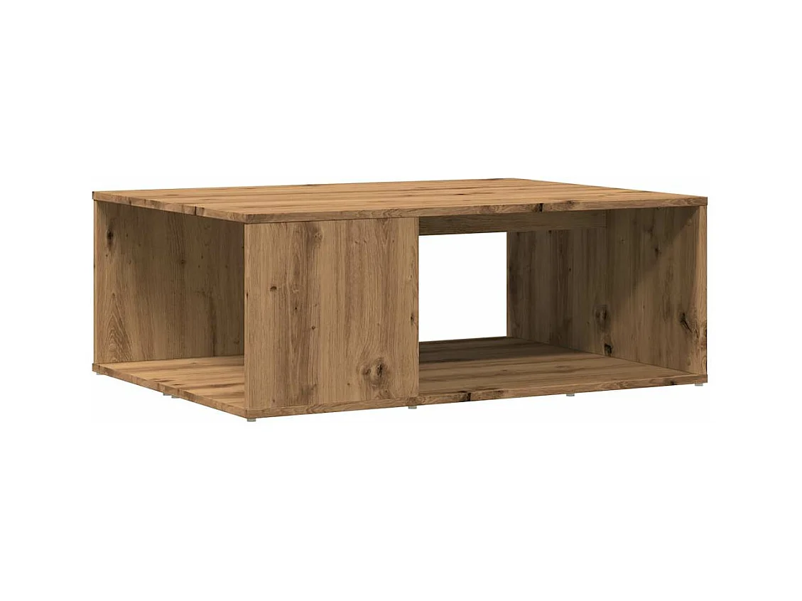 Tavolino artigianale in rovere 90x67x33 cm in legno ingegnerizzato