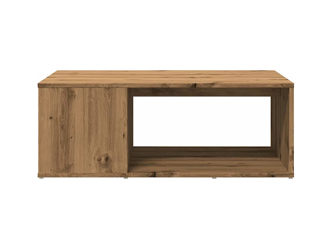 Tavolino artigianale in rovere 90x67x33 cm in legno ingegnerizzato