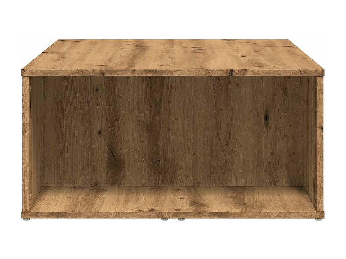 Table basse chêne artisanal 90x67x33 cm bois d'ingénierie