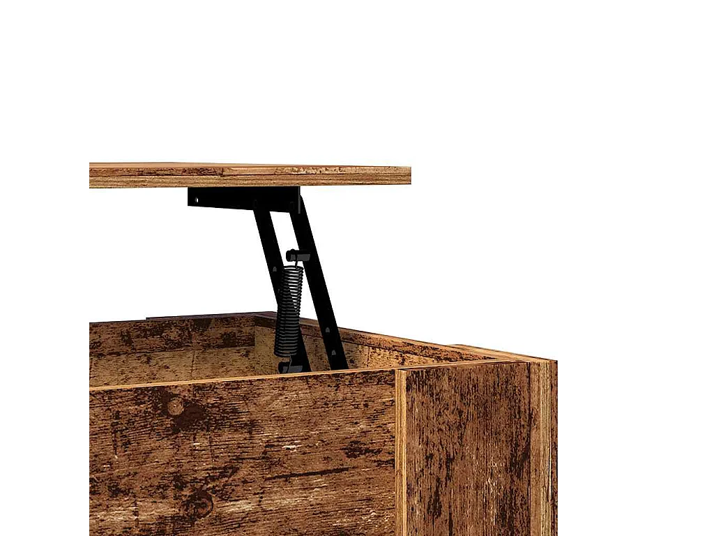 Table basse vieux bois 101x49x52 cm bois d'ingénierie