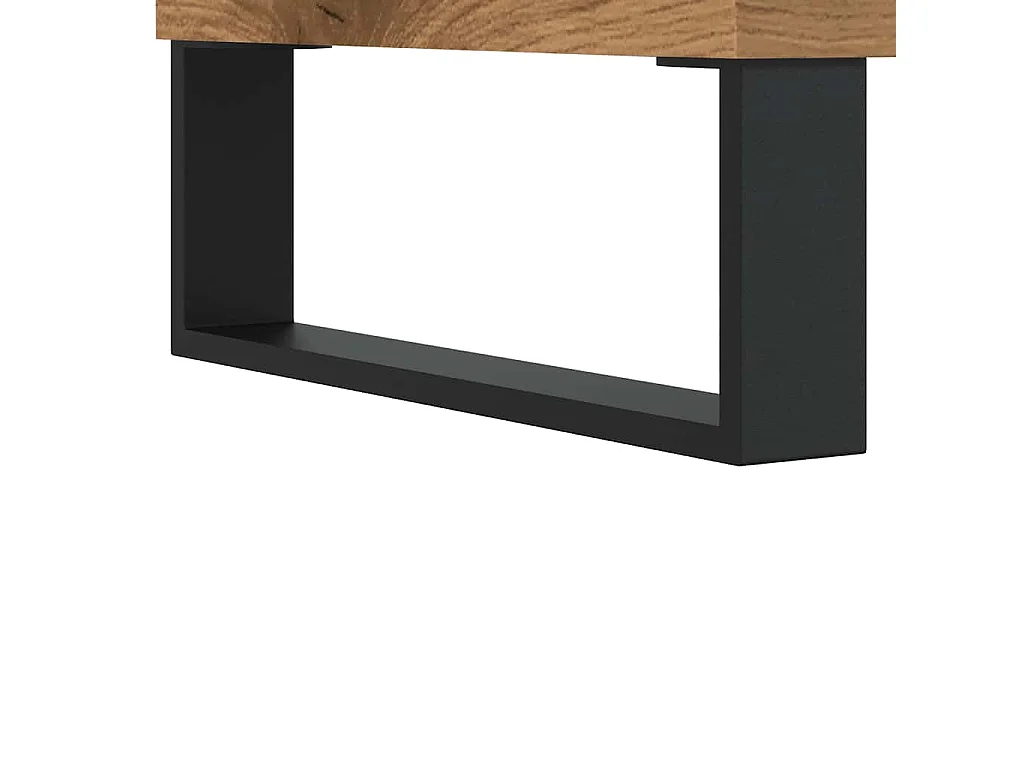 Table basse chêne artisanal 90x44,5x45 cm bois d'ingénierie