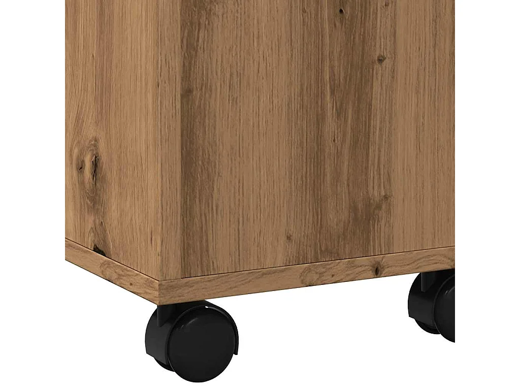 Table basse chêne artisanal 60x60x38 cm bois d'ingénierie