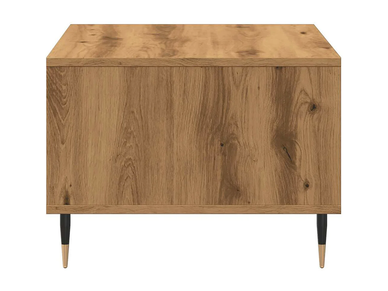 Table basse chêne artisanal 60x50x36,5 cm bois d'ingénierie