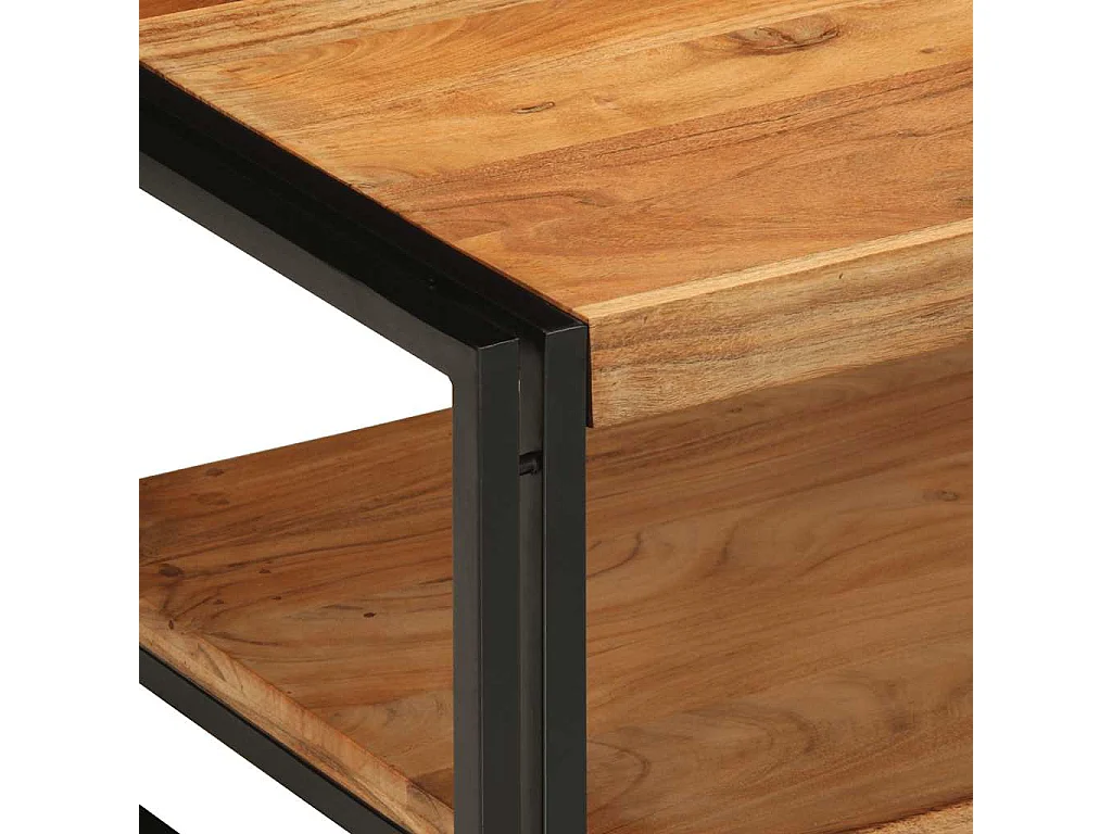 Tavolino 70x50x38 cm in legno massello di acacia