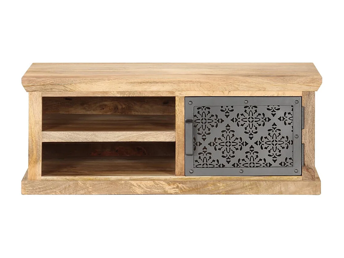 Tavolino con anta 90x50x35 cm Legno massello di mango