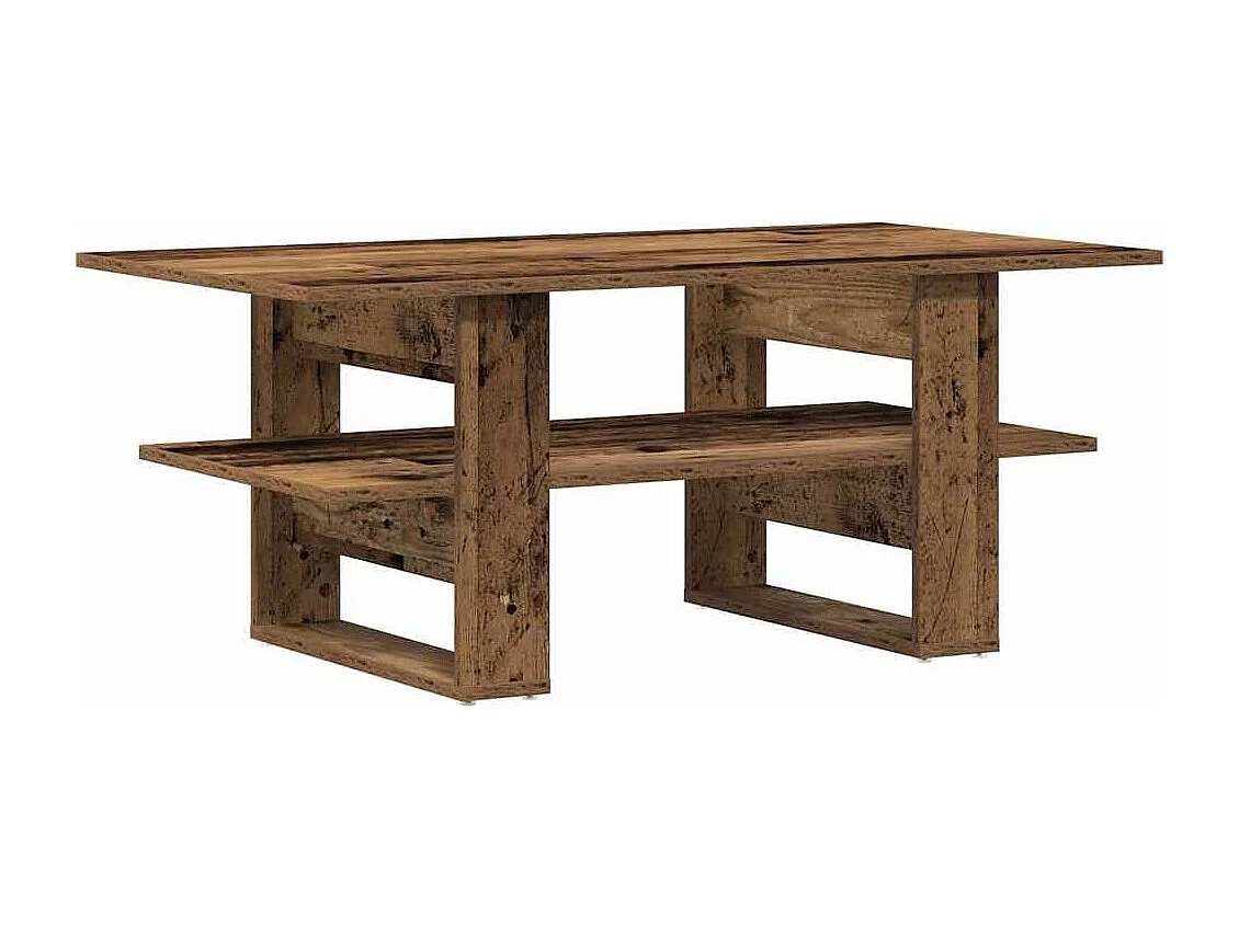 Table basse vieux bois 102x55x42 cm bois d'ingénierie