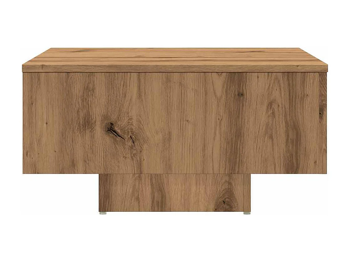 Mesa de centro roble craft 60x60x31,5 cm madera de ingeniería