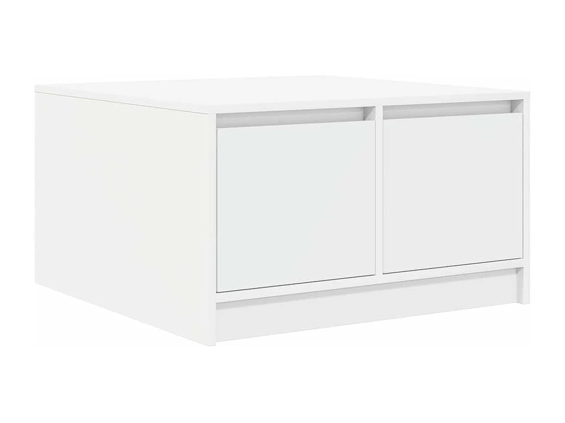 Tavolino con cassetti bianco 70,5x70x40 cm