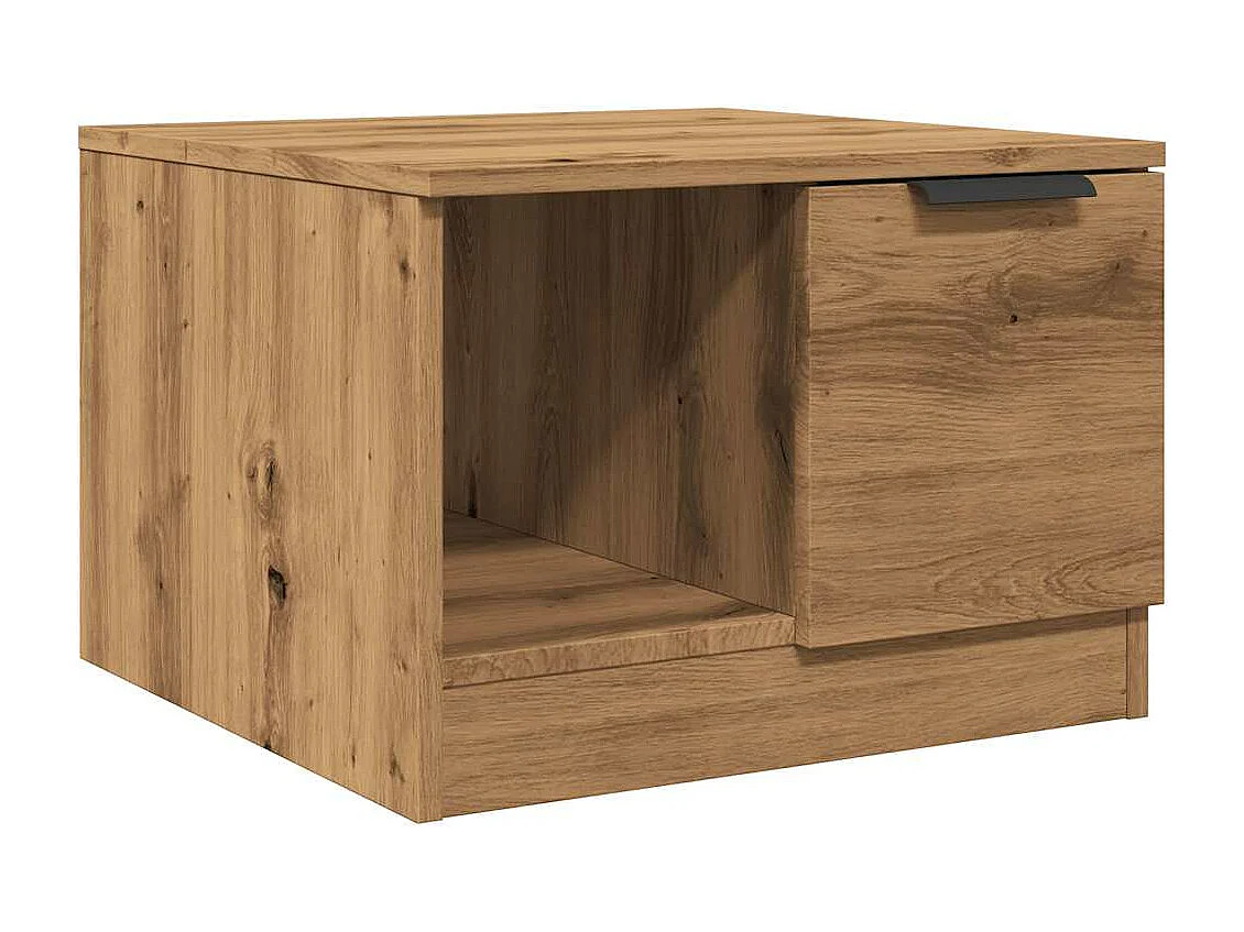 Mesa de centro feita à mão em carvalho 50x50x36 cm madeira de engenharia