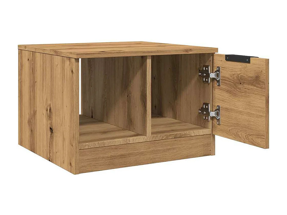 Mesa de centro feita à mão em carvalho 50x50x36 cm madeira de engenharia