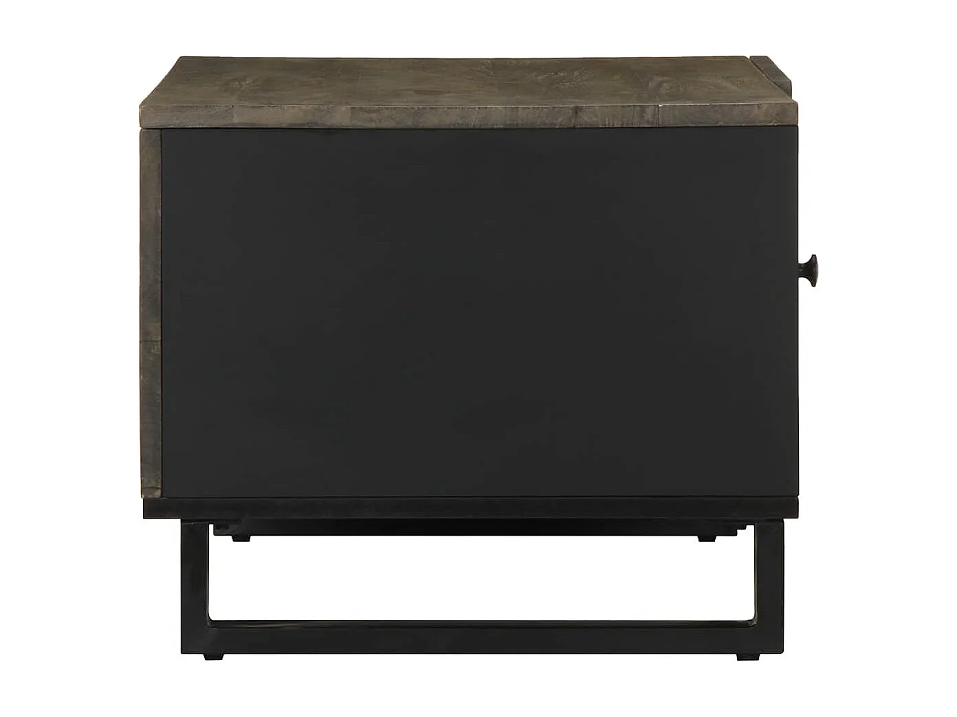 Table basse noir 80x50x40 cm bois massif de manguier