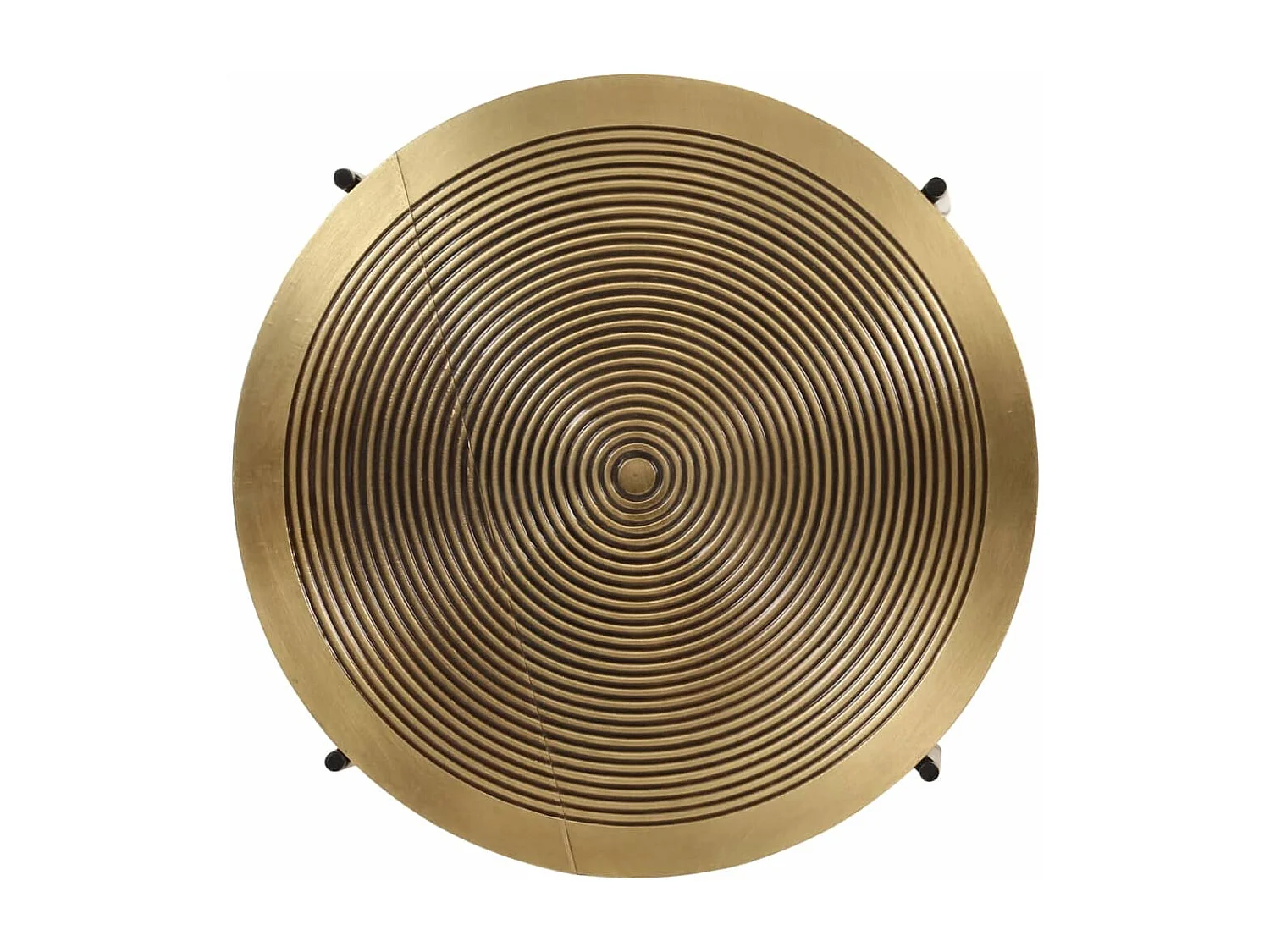 Tavolini da caffè set di 2 in ottone e metallo nero