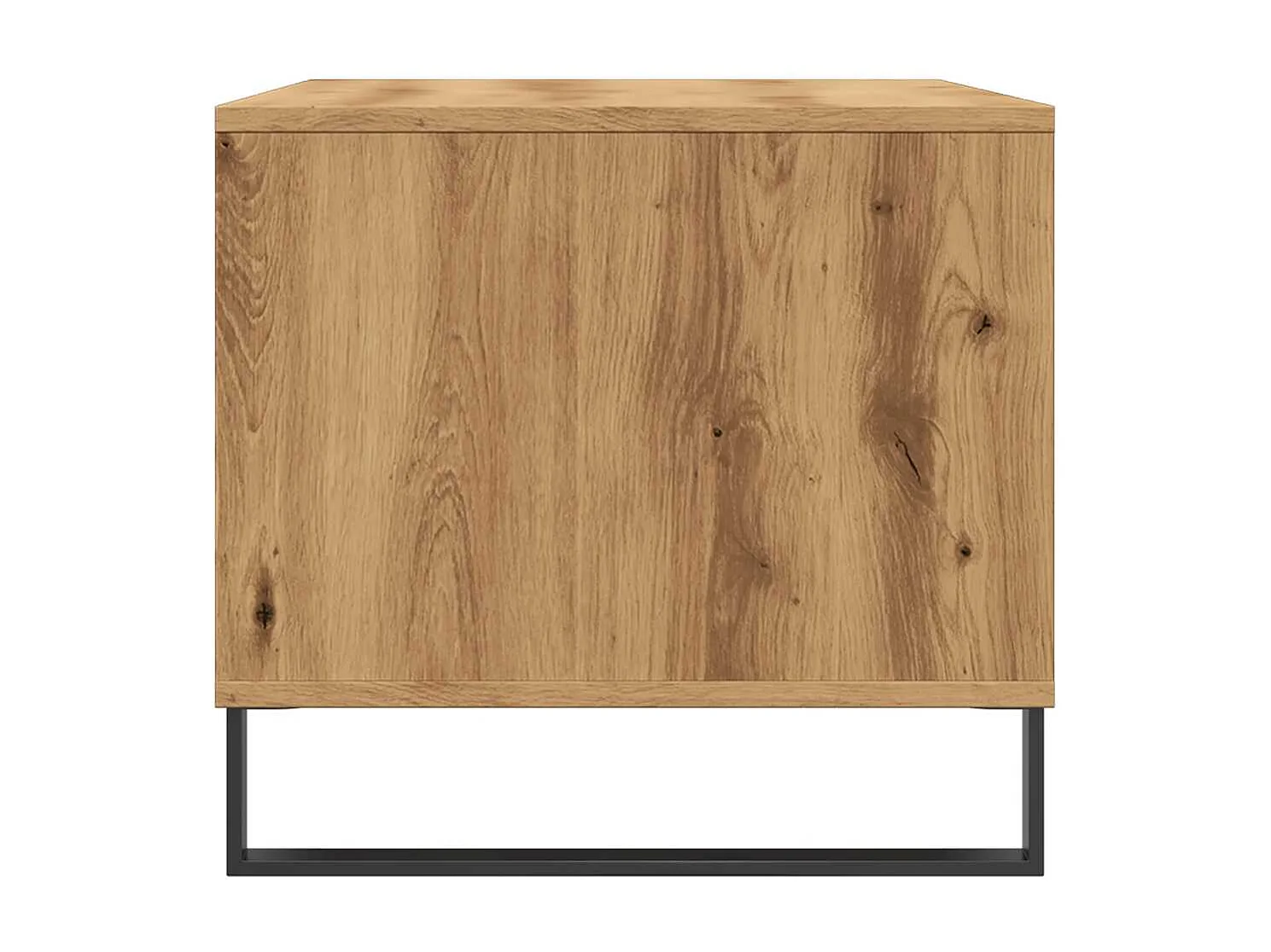 Mesa de centro de roble artesanal 90x49x45 cm madera de ingeniería