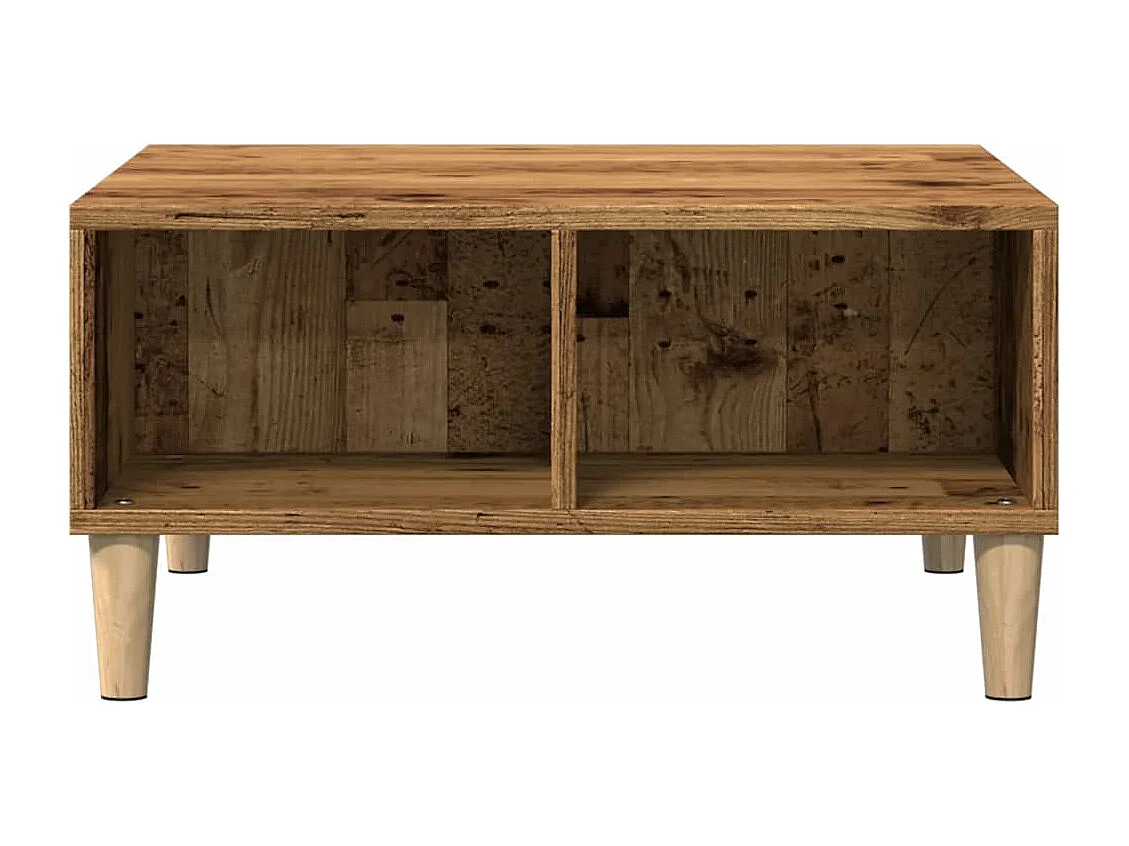 Table basse vieux bois 60x60x30 cm bois d'ingénierie