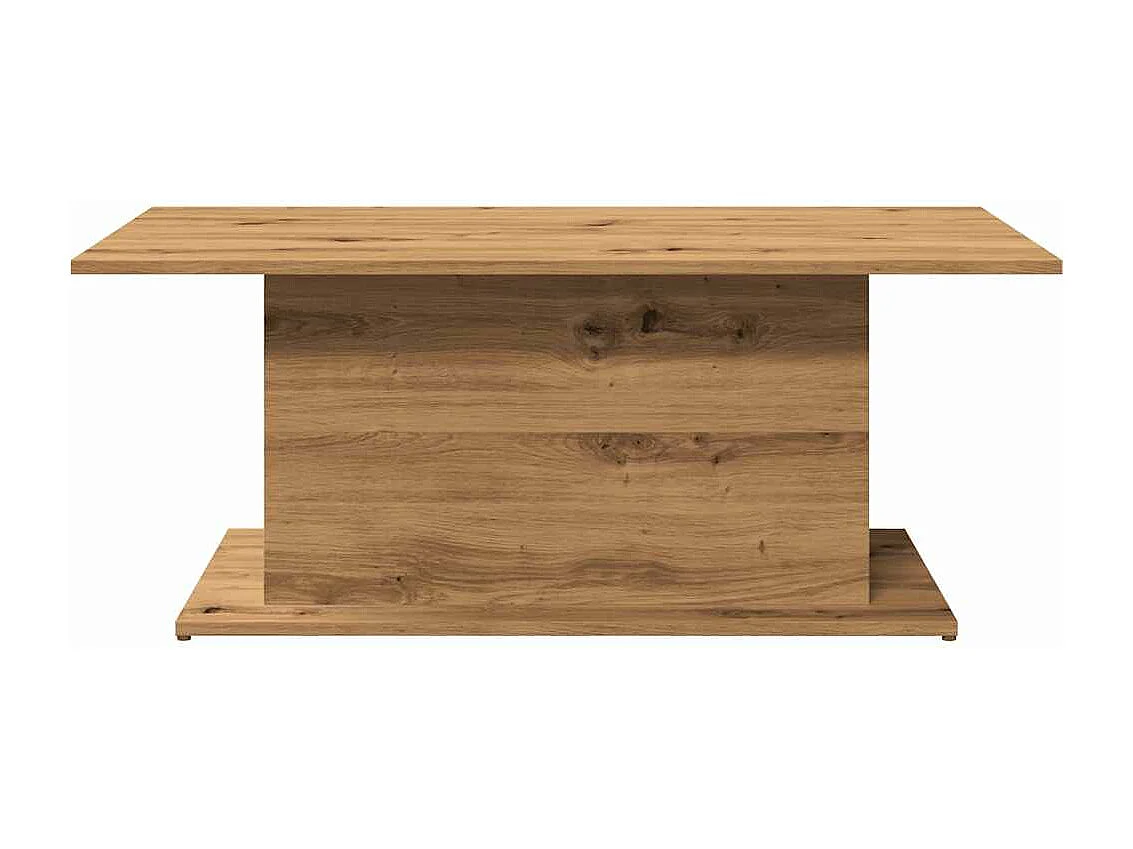 Table basse chêne artisanal 102x55,5x40 cm bois d'ingénierie