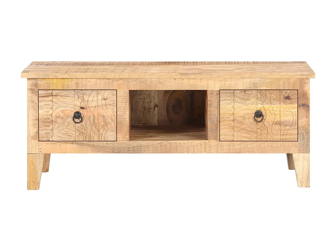 Couchtisch 100x55x40 cm Rohes Mangoholz