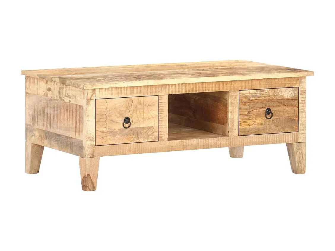 Couchtisch 100x55x40 cm Rohes Mangoholz