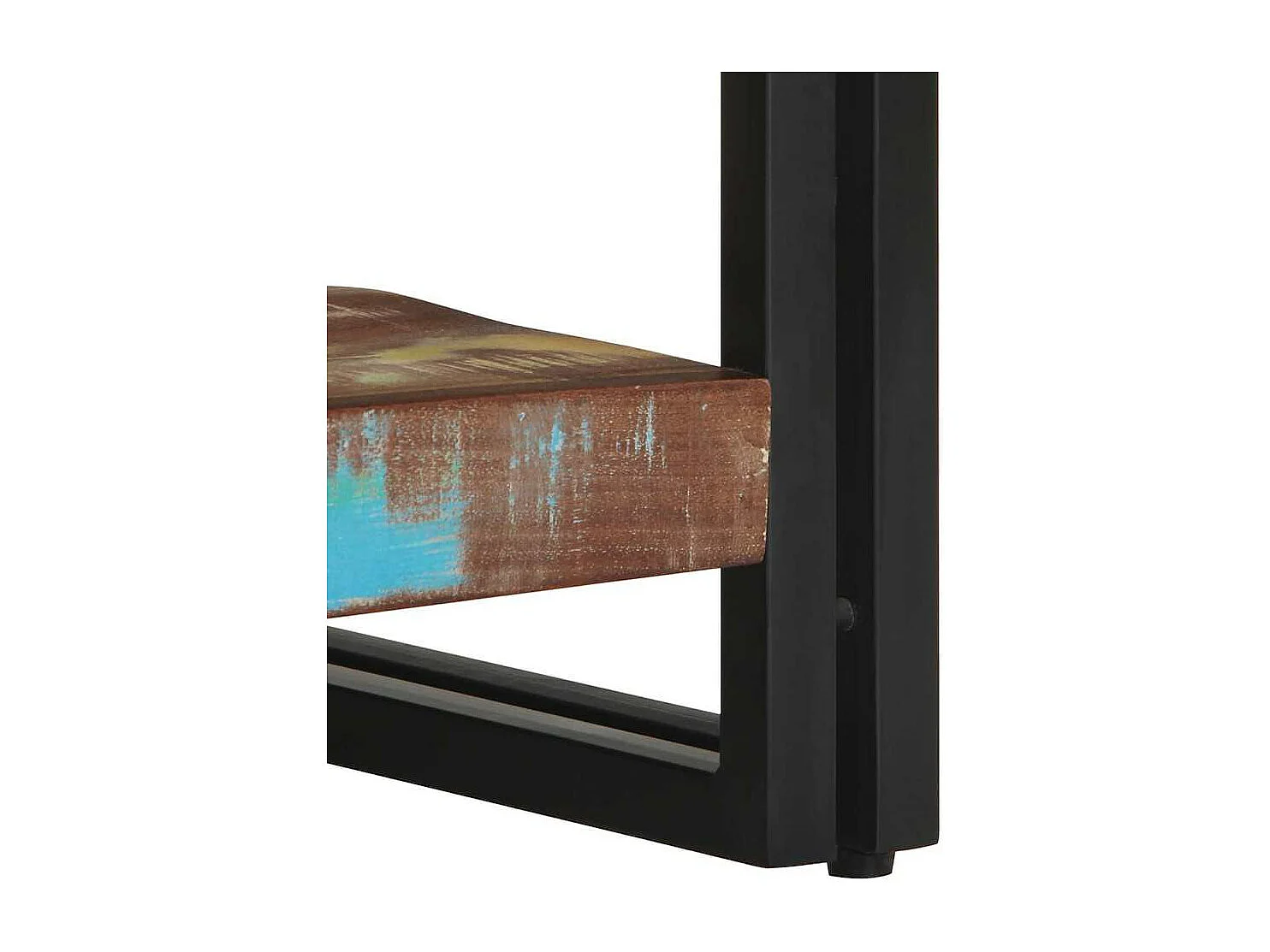 Tavolino multicolore 70x50x38 cm in legno massello di recupero