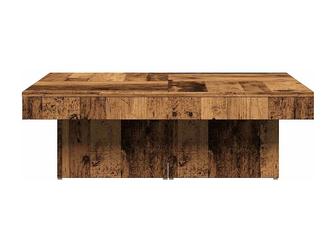 Table basse vieux bois 90x90x28 cm bois d'ingénierie