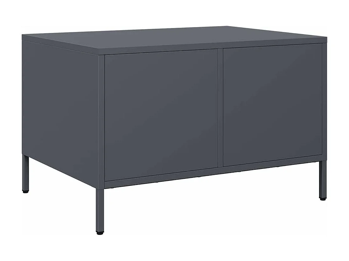 Table basse anthracite 68,5x50x43,5 cm acier laminé à froid