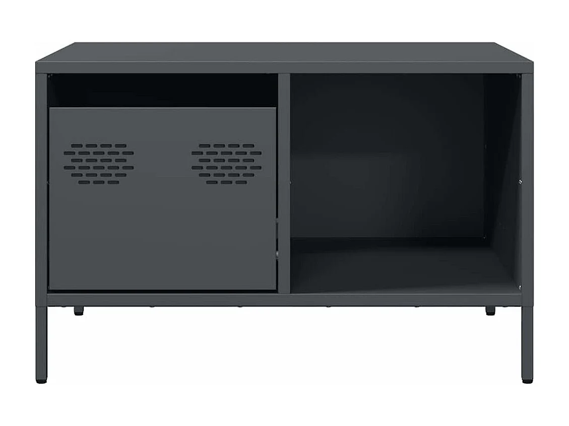 Table basse anthracite 68,5x50x43,5 cm acier laminé à froid