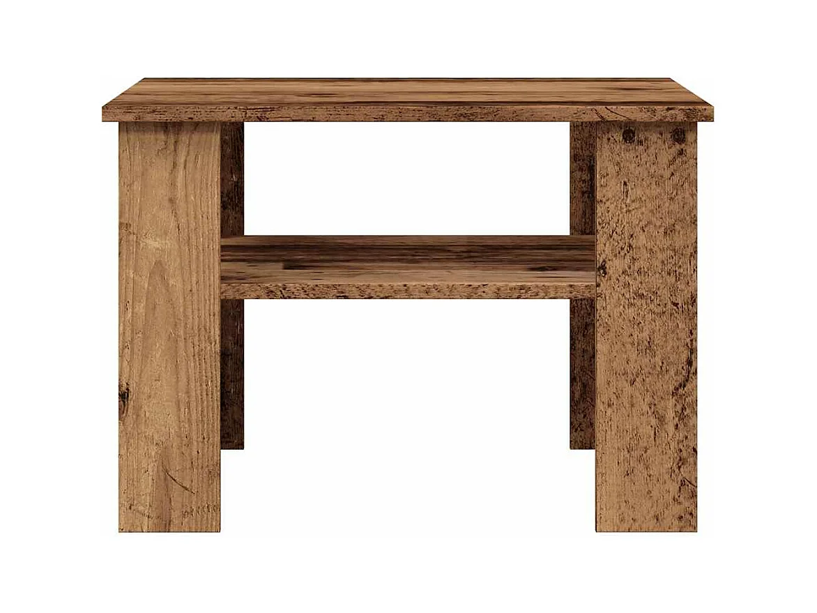 Mesa de centro madeira velha 60x60x42 cm madeira engenheirada