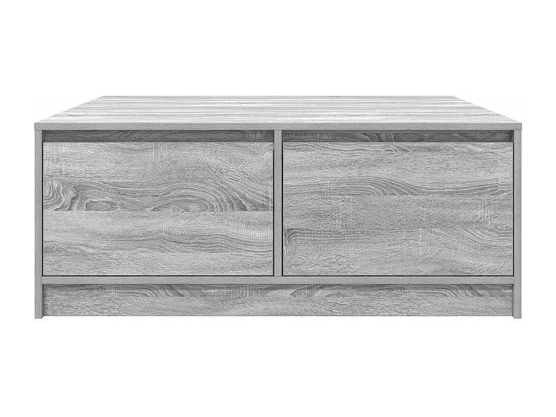 Mesa de centro com gavetas sonoma cinza 100x100x40 cm
