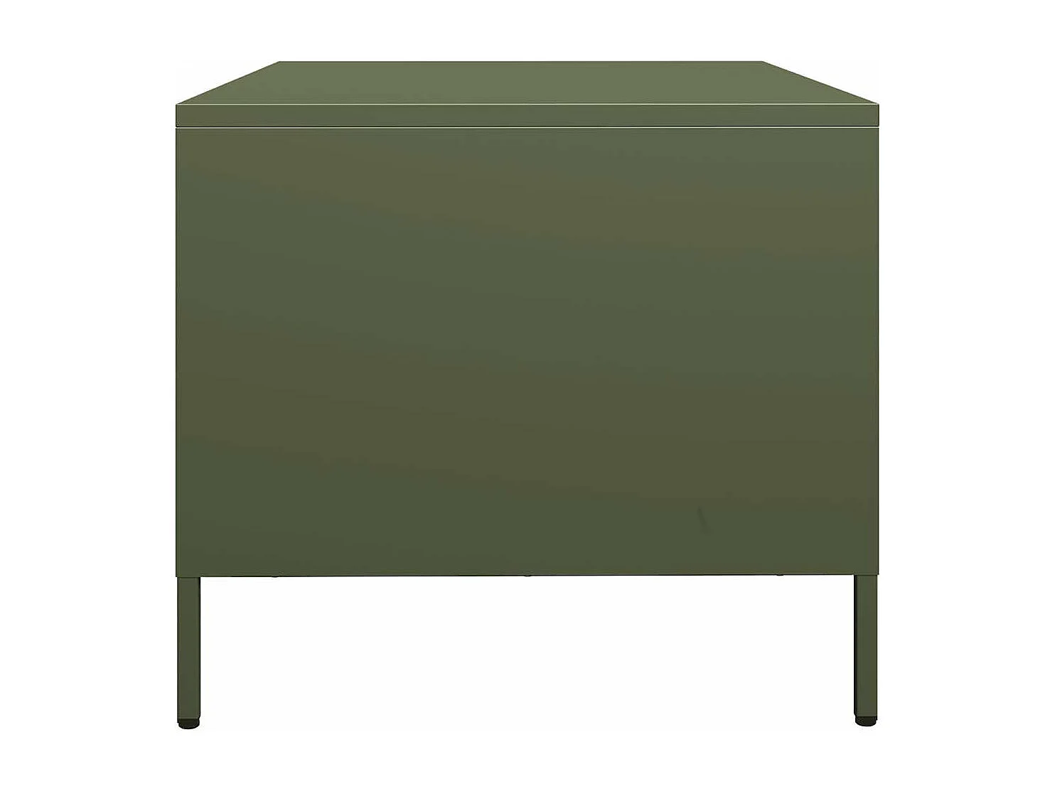 Table basse vert olive 101,5x50x43,5 cm acier laminé à froid
