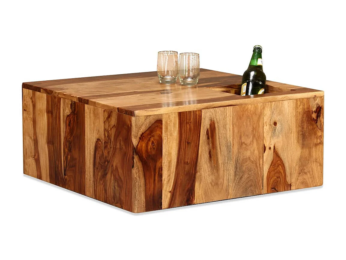 Table basse Bois massif 70x70x30 cm