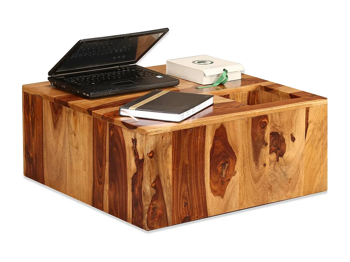 Table basse Bois massif 70x70x30 cm