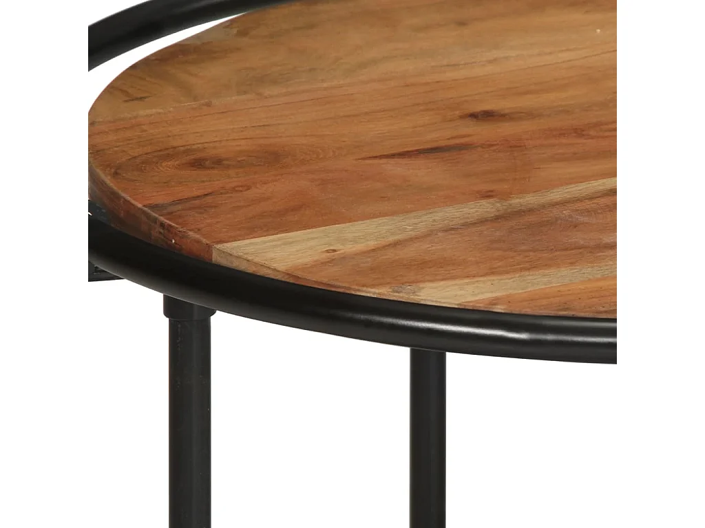 Mesa de centro 110x55x40 cm madeira maciça de acácia