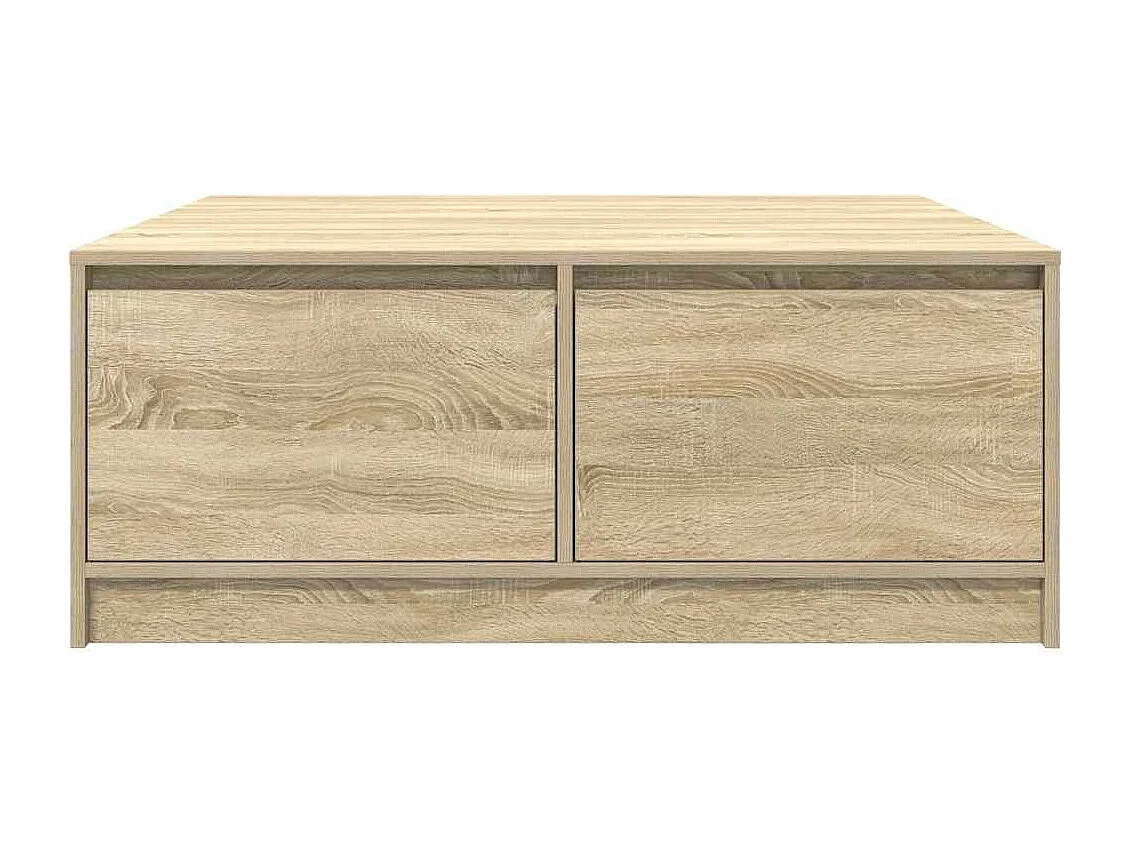 Table basse avec tiroirs chêne sonoma 100x100x40 cm