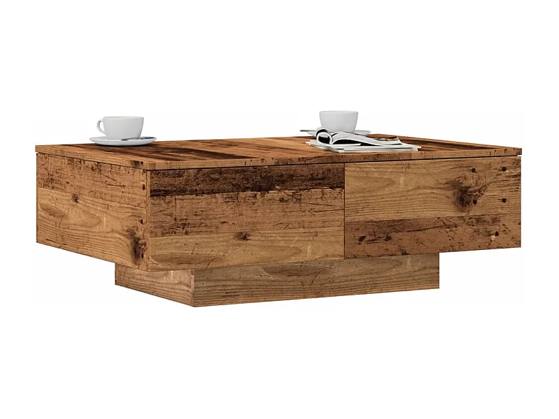 Mesa de centro madera vieja 90x60x31 cm madera contrachapada