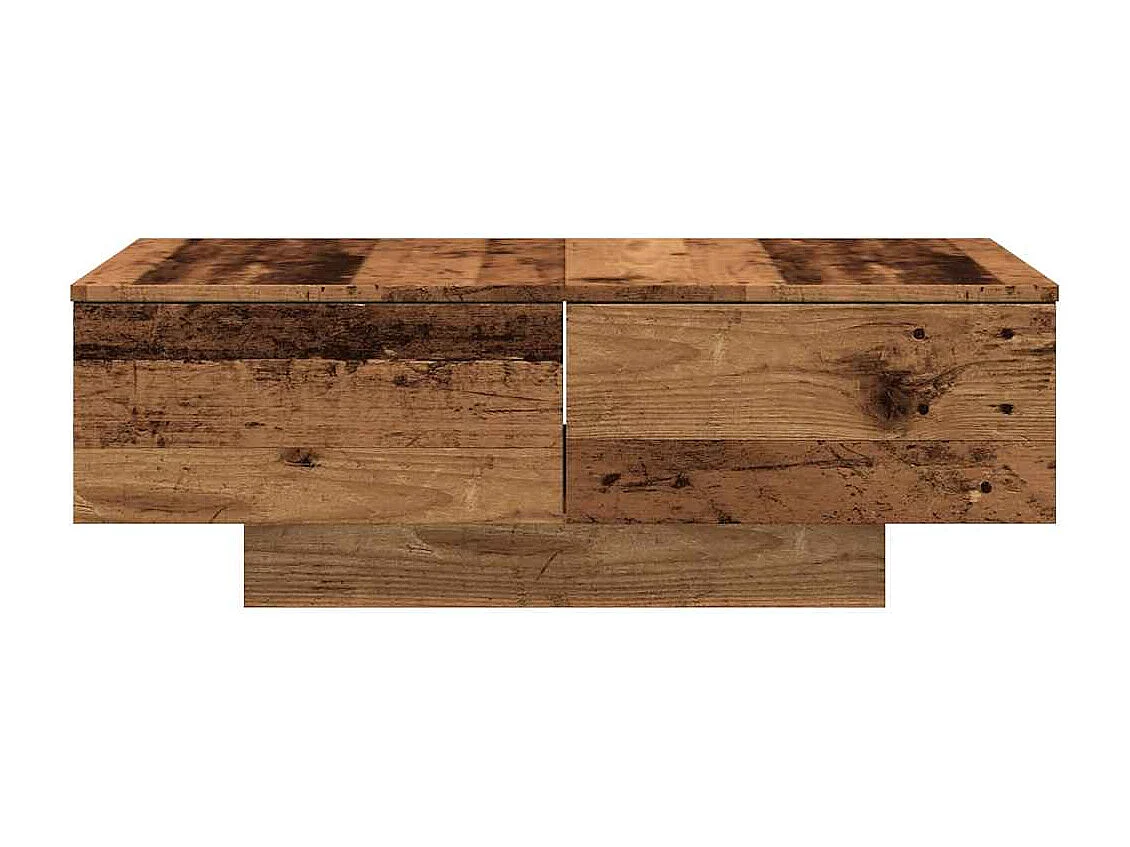 Table basse vieux bois 90x60x31 cm bois d'ingénierie