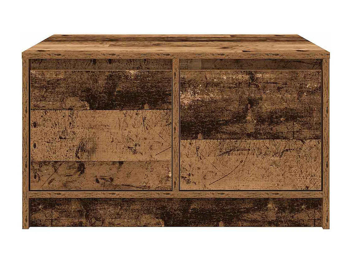 Table basse avec tiroirs vieux bois 70,5x70x40 cm