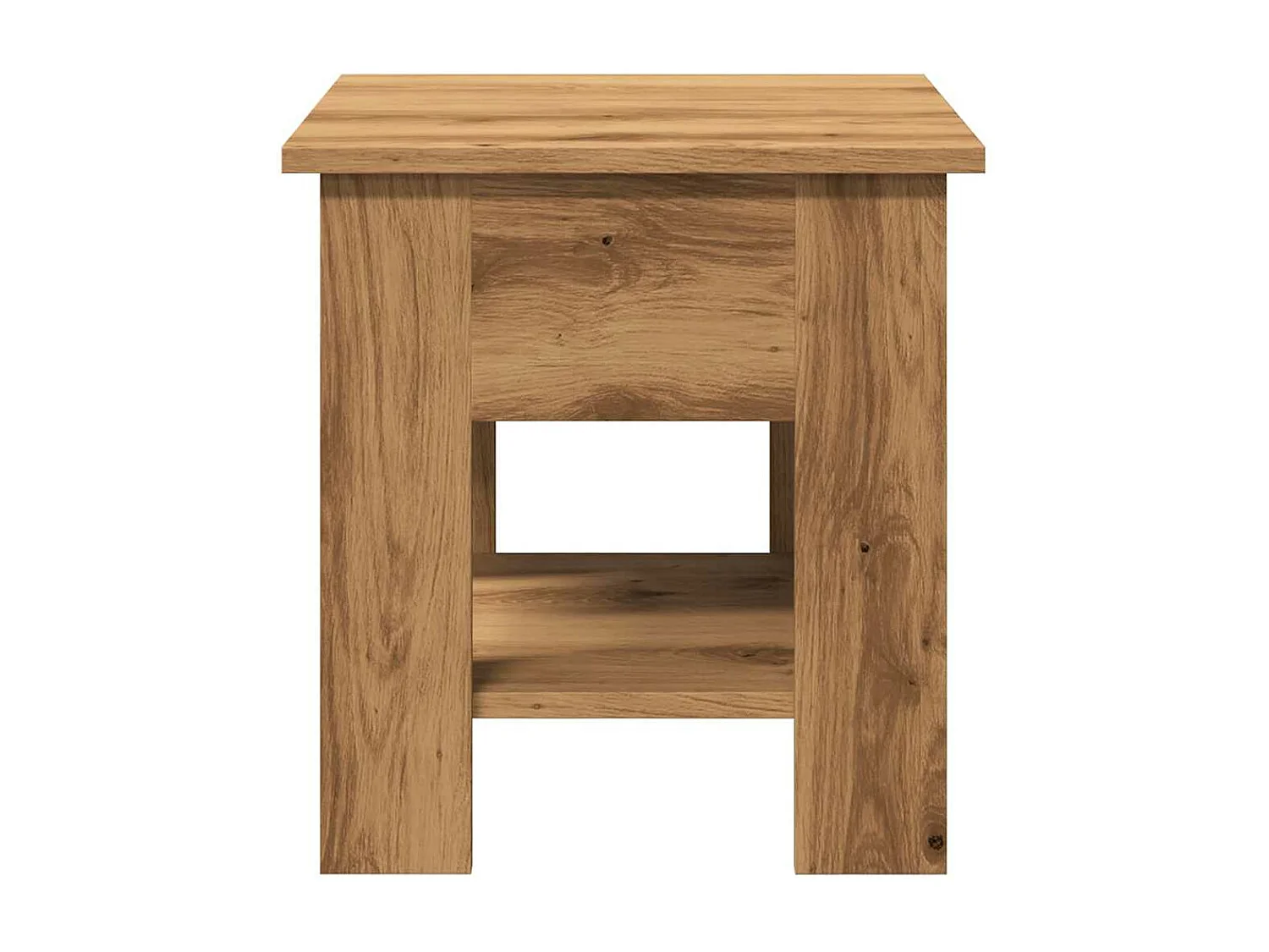 Couchtisch handgefertigt aus Eiche 40x40x42 cm Holzwerkstoff
